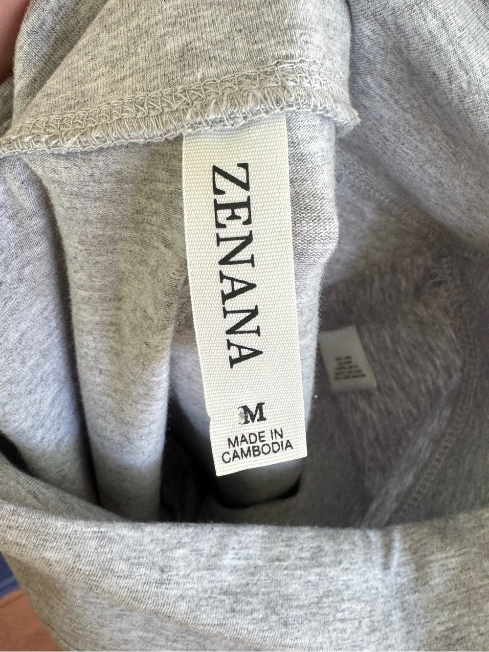 Zenana Women’s High Waisted Gray Leggings Size M Cotton Cozy Basics - Picture 3 of 5
